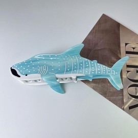 Funny Hair Claw Clip Cellulose Acetate, Unique Ocean Animal Barrette Hair Clip for Women Thick & Thin Hair Whale Shark