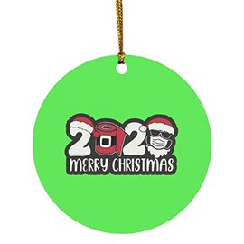 LibbysDesignsStore Santa Mask Ornament 2020 Christmas 2020 Ornaments 2020 Christmas Ornament Santa Wearing Mask