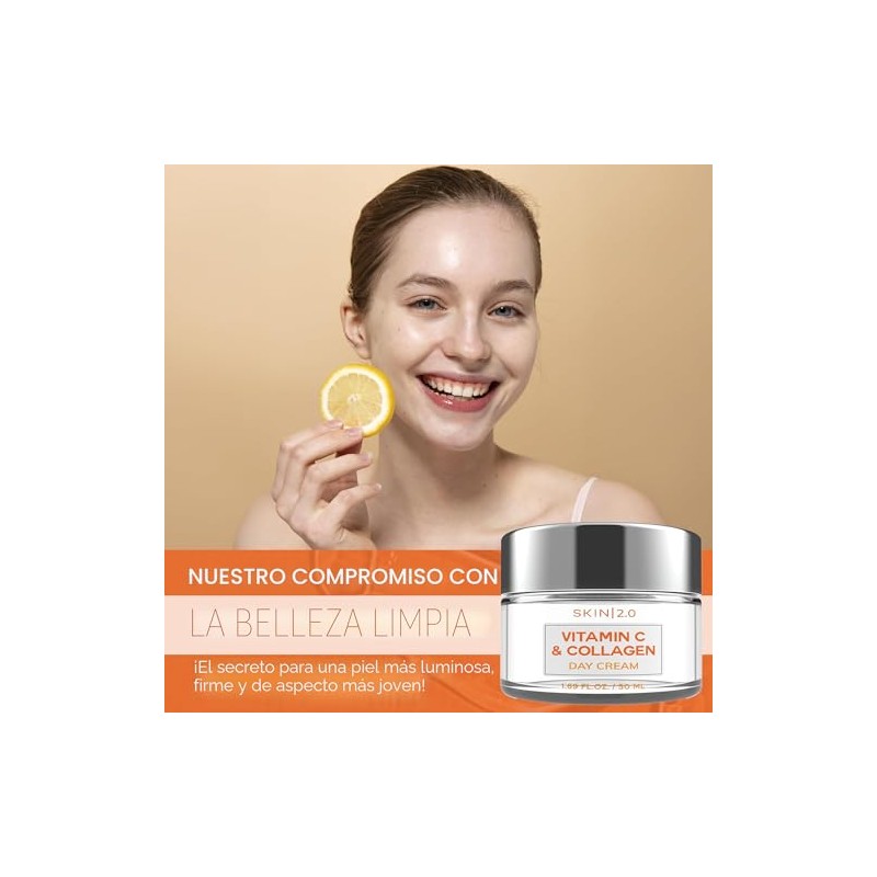 Skin Hidratante Facial Vitamina Colágeno Probado Por Dermatólogos Antienvejecimiento Reafirmante