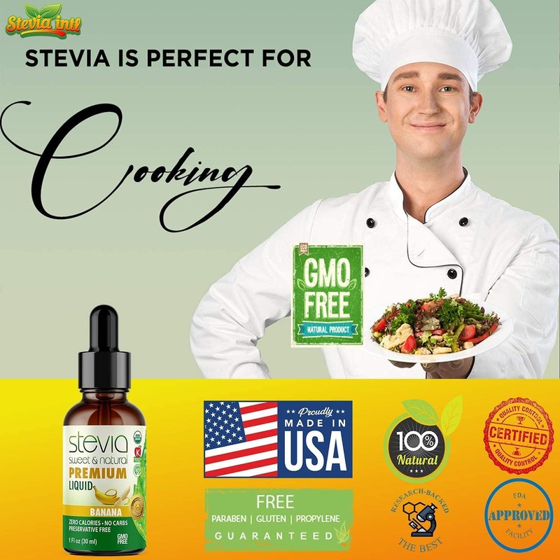 Stevia International Stevia Sweet & Natural Banana, 1 oz (30
