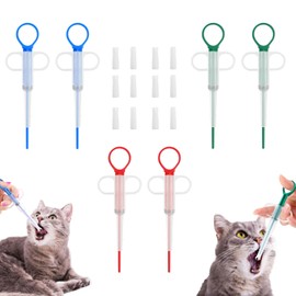 EazyGwdrig 6 Pcs Cat Pill Shooter Dog Pill Shooter Pet Pill Shooter Pill Pusher for Cats Small Animal Feeding Tools Cat Pill Plunger (Multicolour)