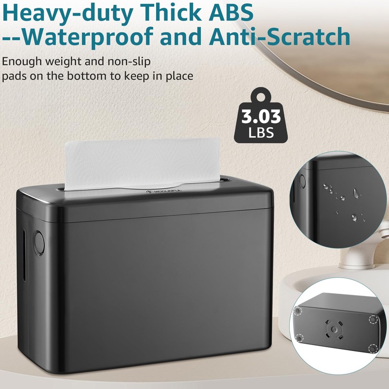 Multifold Paper Towel Dispenser Countertop, Heavy Duty Wide-Design, 300-Sheet Large