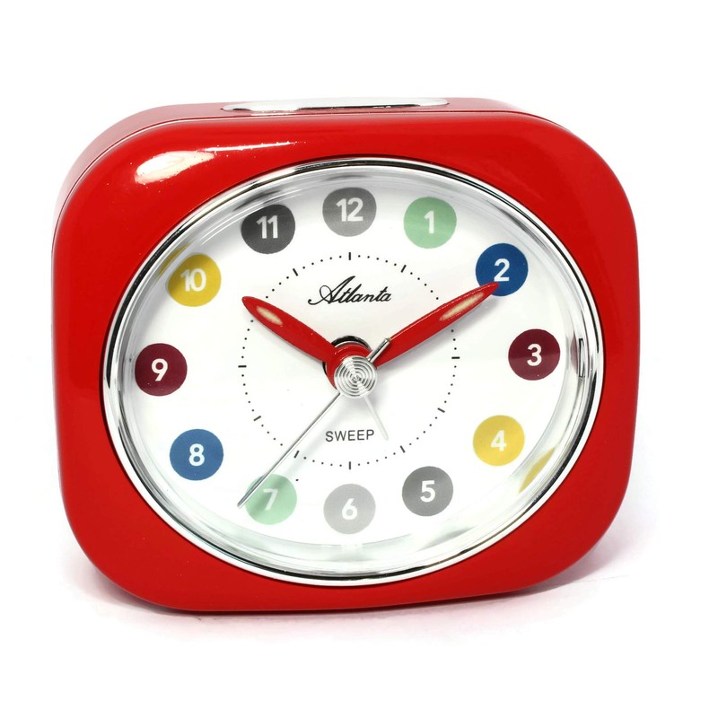 Atlanta 1983/1 Children's Alarm Clock without Ticking for Girls with
