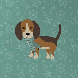 CafePress Beagle Dog Snowflake Polyester Tote Bag 16"x16"