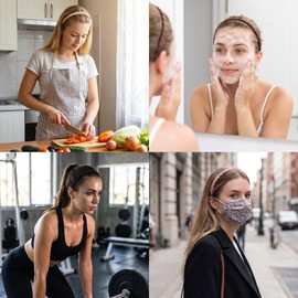 Amabro 6 Pcs Braided Headbands for Women, Non Slip Thin Hairband with Teeth