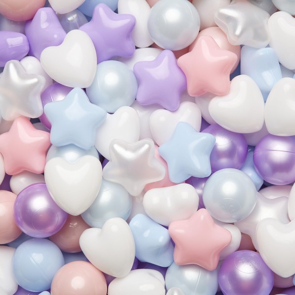 TRENDPLAY Big Star & Heart Shaped Ball Pit Balls -