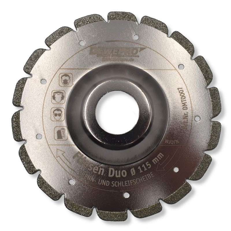 DEWEPRO® Diamond Cutting Disc - Grinding Disc Diameter 115 mm