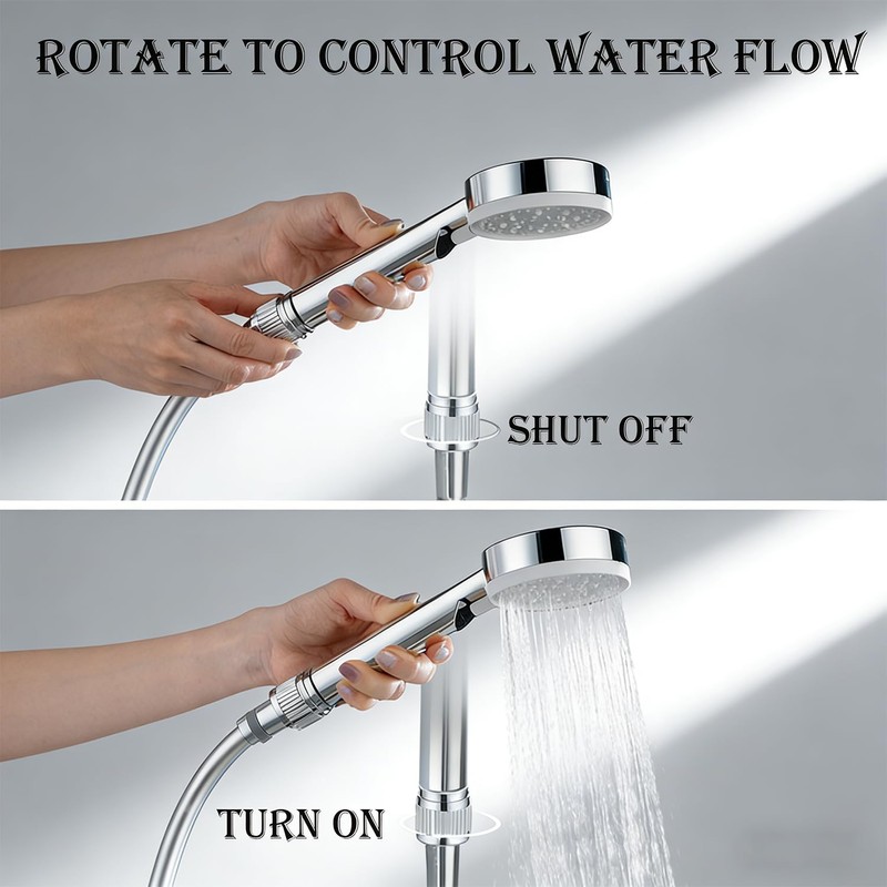 BOROLA Shower Head Shut Off Valve, G1/2" Thread Shower Flow