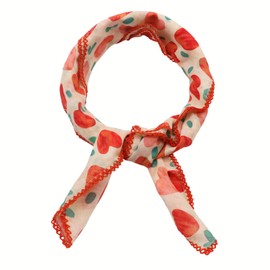 GHTIYLP Cotton Bandana Headband for Women and Men Large Head Scarf Coverings 27 x 27 inch Hair Scarf (Strawberry Heart)