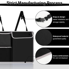 UYYE Trunk Hanging Organizer, Backseat Bag, Car Interior Accessories with 4 Pockets & 2 Mesh Pouches for Groceries, Will Provide More Storage Trunk Space for SUV, Jeep, MPVs