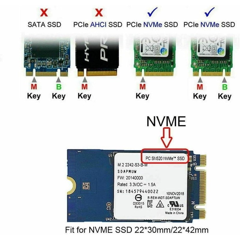 AYMBH M.2 NVMe SSD to PCI-E 3.0 X4/X8/X16 Adapter Card,