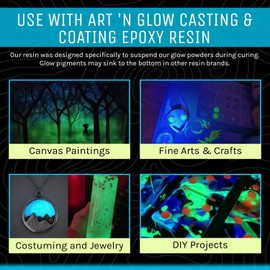 Glow in The Dark Pigment Powder - Neutral and Fluorescent Color for Art Painting, Fine Art, Nail Art Paint, and DIY Crafts - Long Lasting, 10+ Color Options - Neutral Red - (120 Grams)