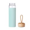 Yomious 20 Oz Borosilicate Glass Water Bottles with Silicone Sleeve