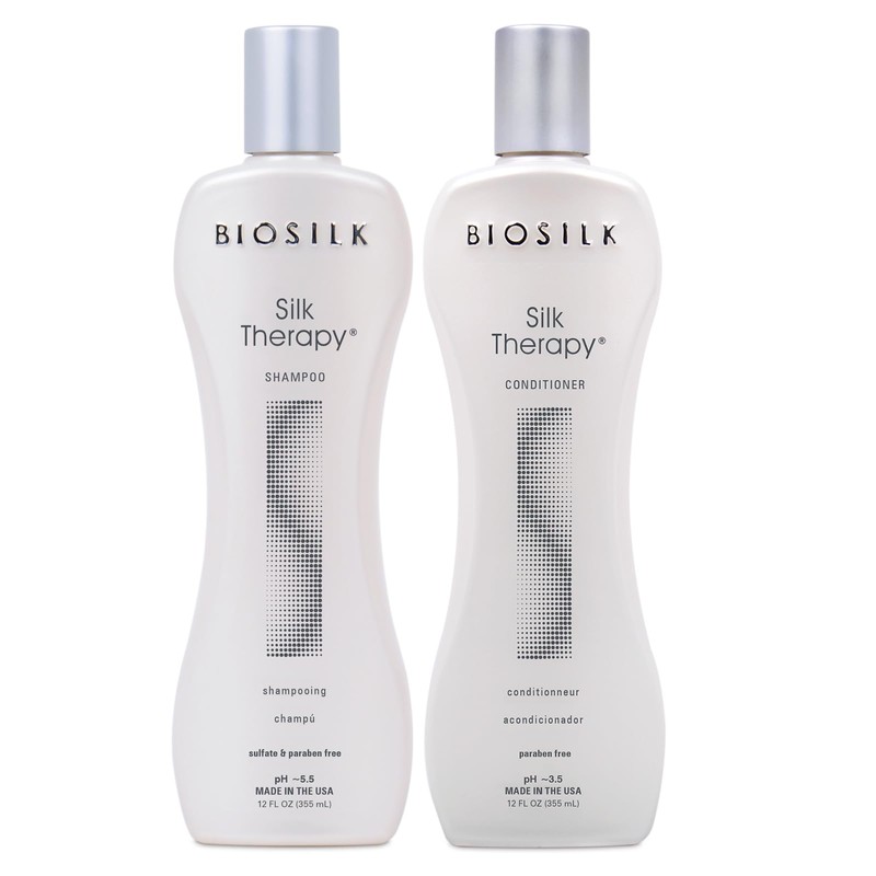 BioSilk Silk Therapy Duo Set, Shampoo & Conditioner for Gentle