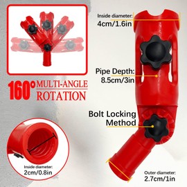 WYXDSDEV Multi-Angle Paint Brush Extender Red, Paint Edger Tool for High Ceilings, Extension Pole Attachment Holder for Paint Brush,Roller, Scraper, Rotating Head, Paint Pole Extension Device