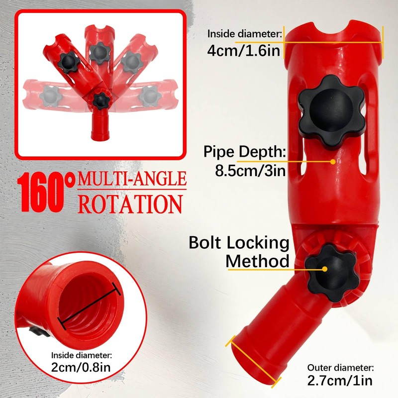 WYXDSDEV Multi-Angle Paint Brush Extender Red, Paint Edger Tool for