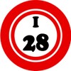 I 28 I28 Bingo Ball - 3 Pack Circle Stickers