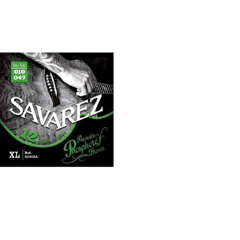 Savarez 668598 Acoustic Guitar Strings Phosphor Bronze Set A240XL 12-String