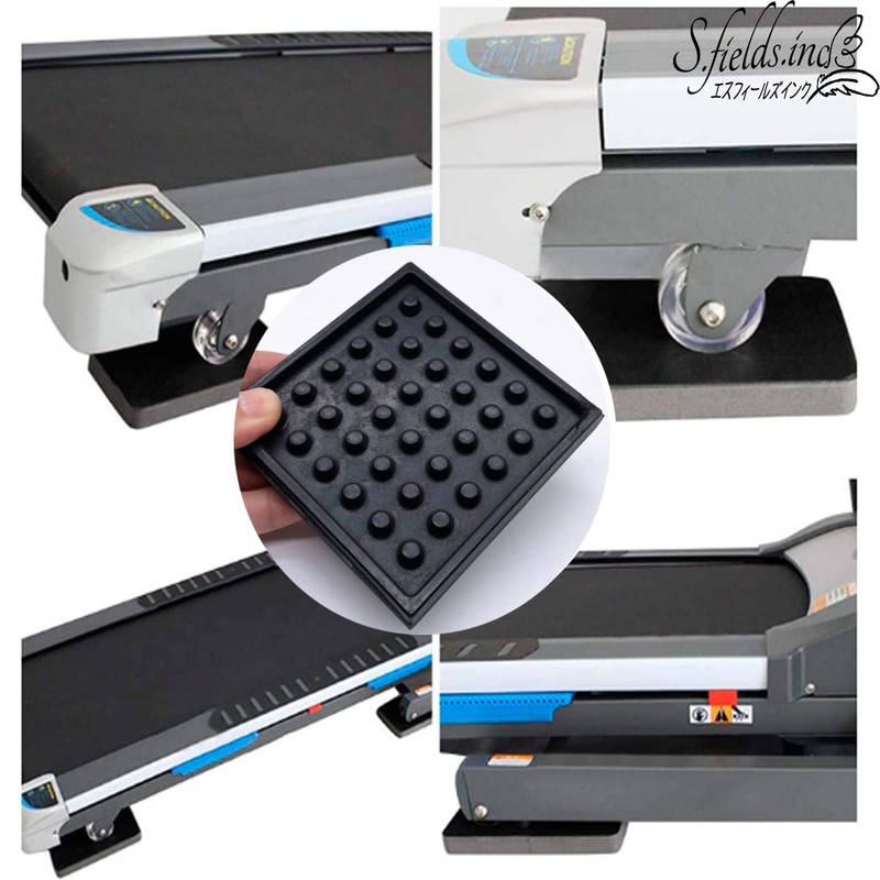 S.fields.inc Gym Machine Mat Treadmill Exercise Bike Soundproof Anti-Vibration Mat