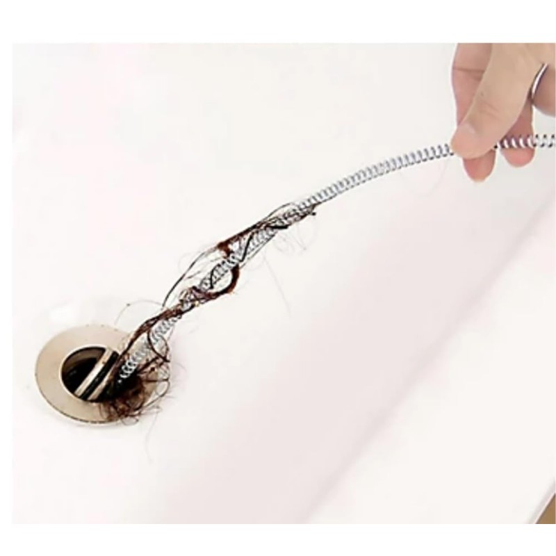 LR Supplies Drain Cleaning Tool Unblocker Rod Hair Clog Remover
