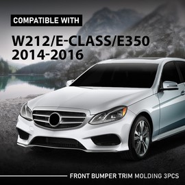 G-PLUS Front Bumper Trim Molding Fit Benz E-CLASS W212 2014-2016, Fit Benz E200 E250 E300 E300 E350 E350 E400 E400 E500 E550 500 4Matic, AMG STYLE 2014-2016