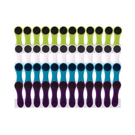 48 Clothes Pegs Soft Grip Soft Touch Soft Touch (Green, White, Blue, Purple, Anthracite)