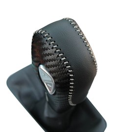 PU Carbon Fiber Automobile Gear Shift Knob Cover Fit for Ford Focus 2012 2013 2014 2015 2016/ Ford Fiesta 2014 2015 2016 / Ford Fusion S/Ford Fusion SE 2013 2014 2015 2016 Gear Shift Head Cover