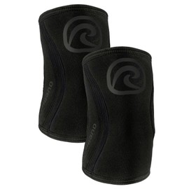 Rehband Elbow Bandage Made of 5 mm SBR / Neoprene, Elbow Sleeve for Weight Training, Anatomical Design, Non-Slip and Tight Fit for Men and Women, Colour: Carbon/Black, 1 Pair, Size: S
