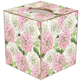Marye-Kelley TB1780 - Heirloom Roses Pink & White Tissue Box Cover