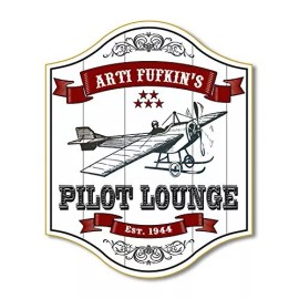 CommerceSigns Pilot Lounge Custom Wooden Novelty Sign