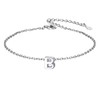 ChicSilver Dainty Initial Bracelet 925 Sterling Silver Bracelet Minimalist Letter