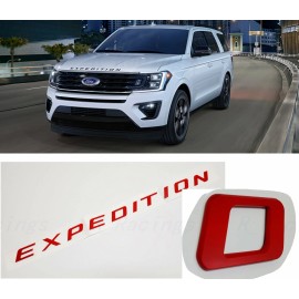 Unbranded Matte Red Front Hood EXPEDITION Letters Emblem FIT 2018-2022 Ford EXPEDITION