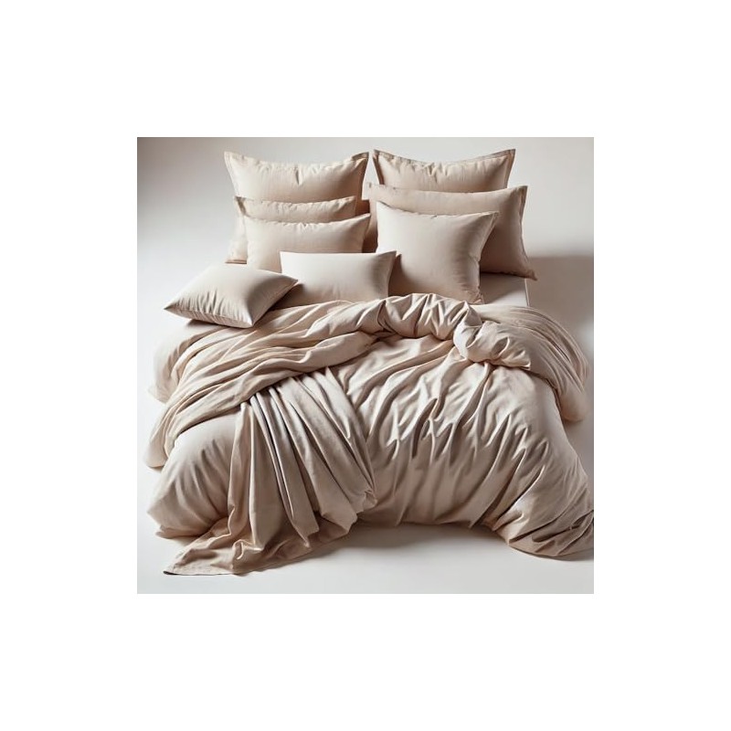 FabGoods Bamboo Fitted BedSheet (Warm Taupe)