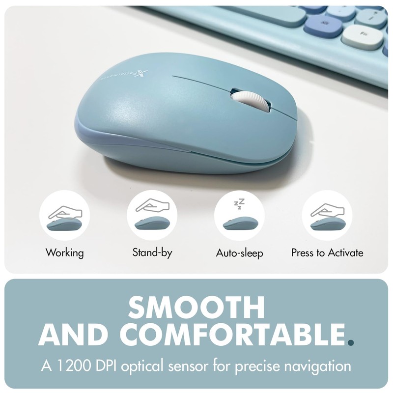 X9 Cute Wireless Keyboard and Mouse Combo - Retro Typewriter