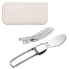 Camping Utensils Folding Cutlery set, Fork and Knife With Storage
