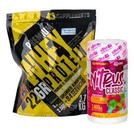 Proteína Whey Hidrolizada Bolsa 2.7kg + Pre Entreno Testo 43