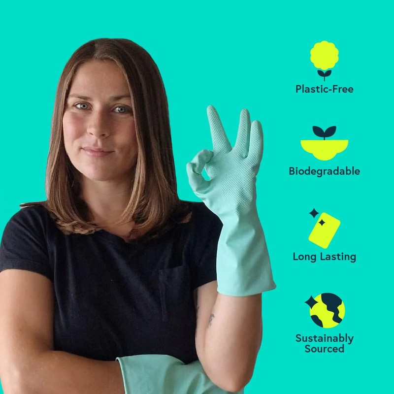 SEEP Eco Large Rubber Gloves - 3 Pack - Kitchen