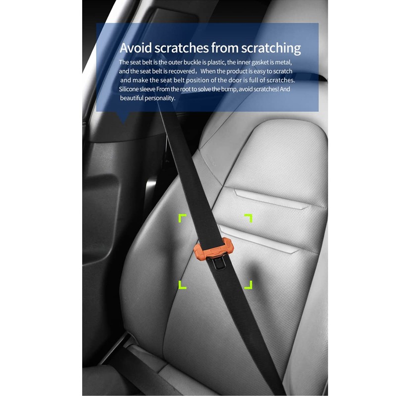WENDISH Car Universal Seat Belt Clips Cover,Seat Belt Buckle Protector