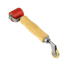 BESULEN Car Seam Roller, 40mm Silicone Seam Rolling & 6mm Brass Detail Penny Roller, Vehicle Audio Sound Deadening, Dual Head Smooth Wheel Rolling Tool with Easy Grip Handle, Universal Fit