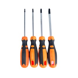 Uacen 4-Piece Tri Wings Screwdriver Y00 (2.0 mm) Y0 (3.0 mm) Y1 (4.0 mm) Y2 (4.0 mm) Multifunctional Magnetic Y Screwdriver Set, Orange