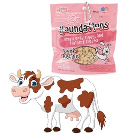 Heart Shaped Small Dog Puppy 4 oz. Training Treats Beef Chicken Salmon Lamb or Duck (Beef)