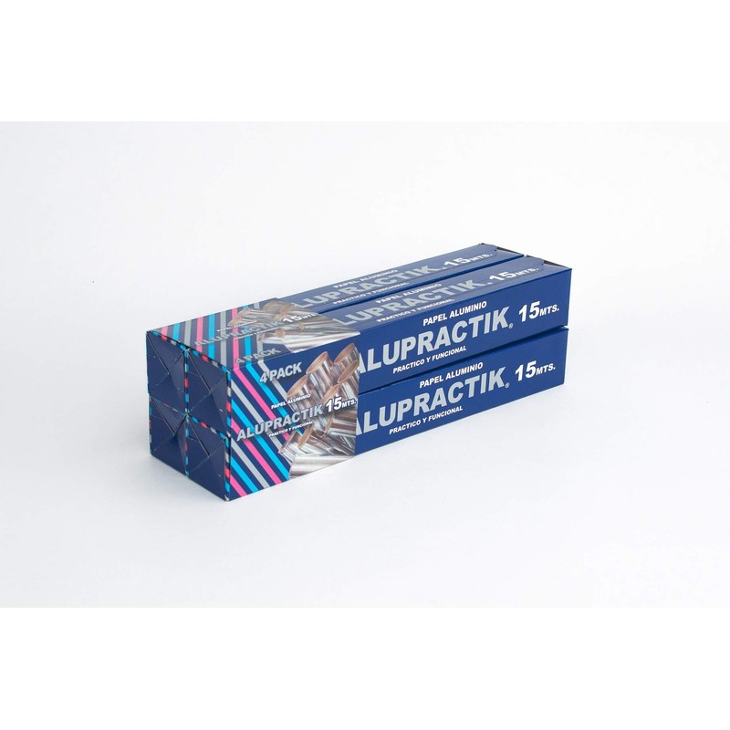 Generica - Alupractik - PAPEL ALUMINIO ALUPRACTIK 15 MTS (4