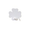 KalaMitica Kleeblatt-Design Magnetische Aufhänger, ABS-Harz, Weiß, 5,5x5,1 cm