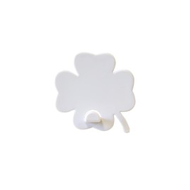 KalaMitica Kleeblatt-Design Magnetische Aufhänger, ABS-Harz, Weiß, 5,5x5,1 cm
