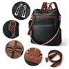 OPAGE Leather Backpack Purse for Women Fashion Tassel Ladies Shoulder