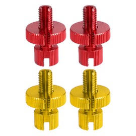 X AUTOHAUX 4 Pcs M8 Brake Clutch Cable Line Adjuster Screw Gold Tone Red