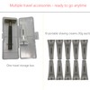 All-Metal Safety Razor with 10 Dual-Edge Blades, Travel Shaving Creams,