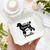 Pininerr Poodle Ceramic Jewelry Tray, Decorative Trinket Dish 4.33"