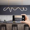 FBFC Modern LED Linear Pendant Light, DIY 59 inch Gold