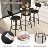 Zevemomo 3 Pieces Round Bar Table Set, Small Dining Table